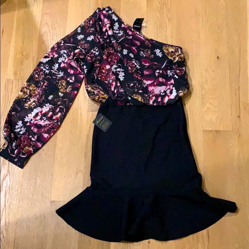 Bebe one shoulder dress